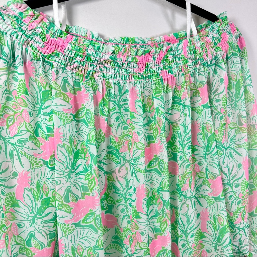 Lilly Pulitzer Maribeth Swim Cover-up, Botanical Green Just Wing It, XS - Picture 8 of 15